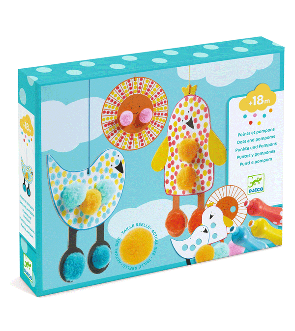 In the Sky Dots and Pompoms Toddler Art Set by Djeco