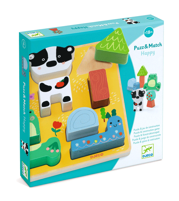 Puzz & Match Happy Puzzle & Balance Game by Djeco