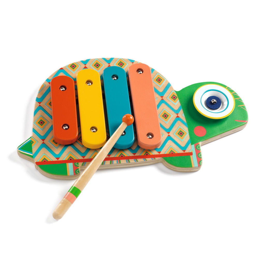 Animambo Wooden Turtle Xylophone with Cymbal by Djeco