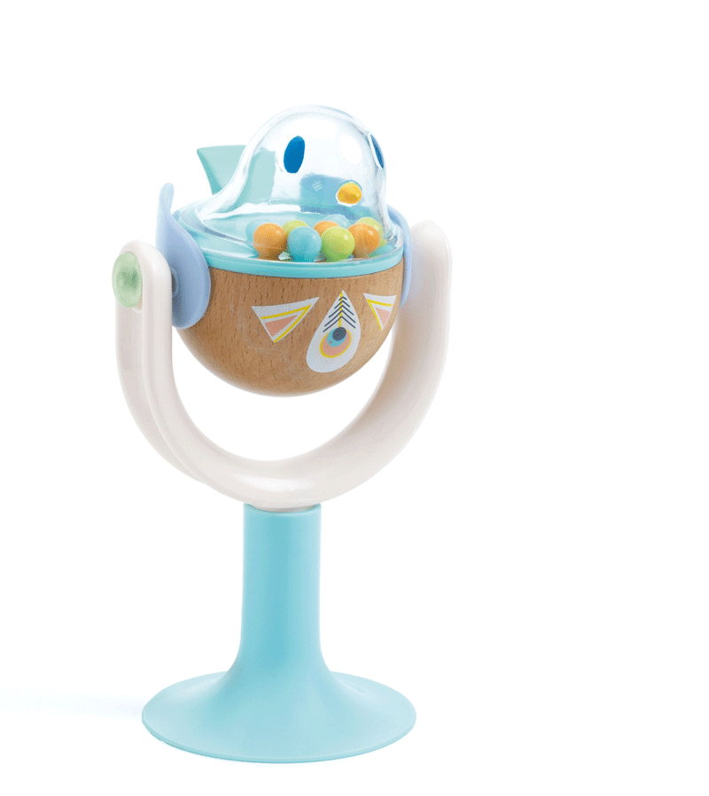 BabyReversi Bird Suction Rattle by Djeco