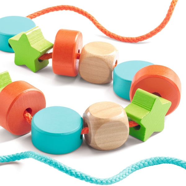 Filacolor Wooden Stringing Beads by Djeco