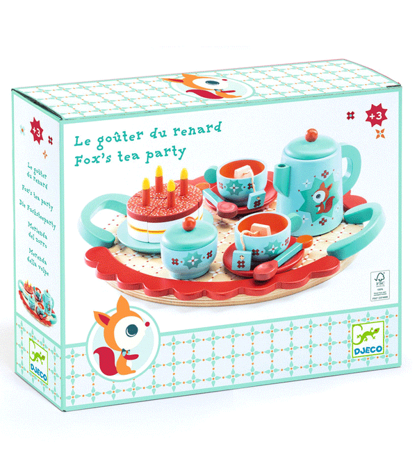 Fox's Tea Party Wooden Tea Set by Djeco