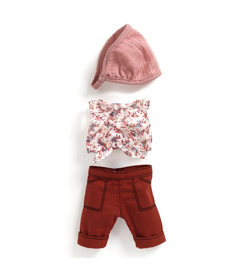 Pomea Burgundy Outfit Doll's Clothes by Djeco