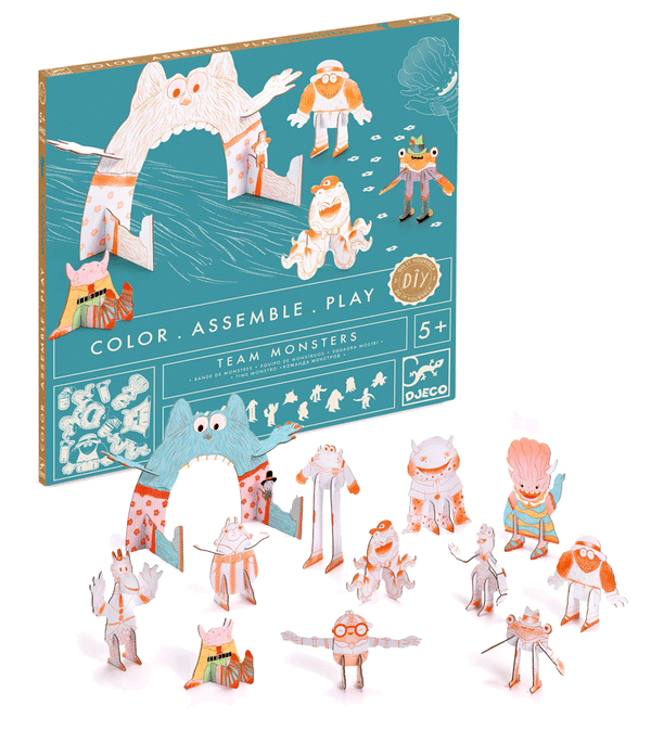 Monsters Color Assemble Play by Djeco