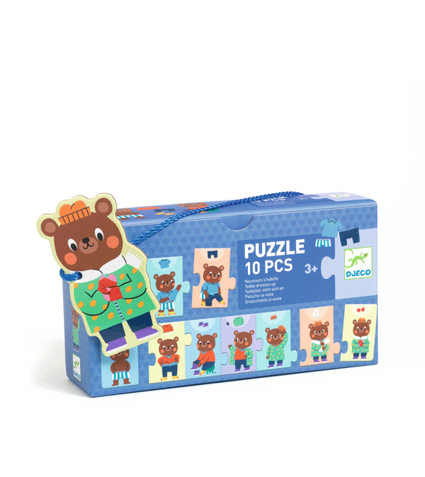 Teddy Dresses Up Puzzle Trio by Djeco