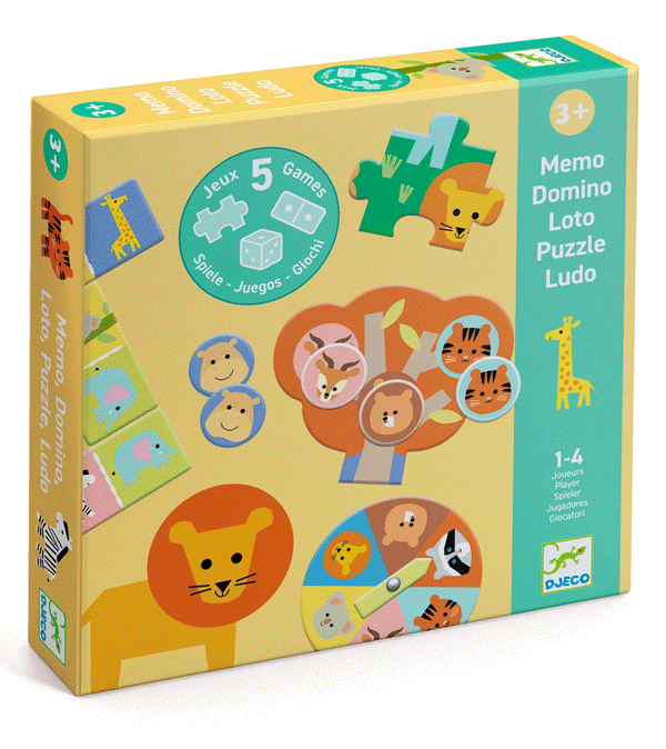 5 Wild Animals Game Compendium by Djeco