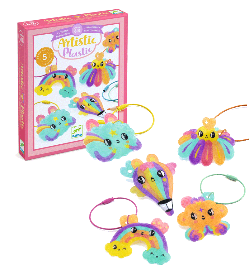 Artistic Plastic Kawaii Keychain Art Set by Djeco