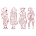Fiodor & Friends Les Demoiselles Fashion Colouring by Djeco