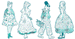 Rebekka & Friends Les Demoiselles Fashion Colouring by Djeco