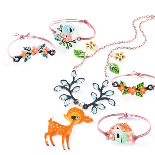DIY The Fawn and the Bird Shrinky Jewellery Kit by Djeco