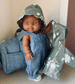 Antoine Denim Overalls for Baby Dolls by Minikane