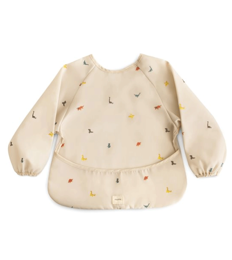 Dinosaur Long Sleeve Bib by Mushie