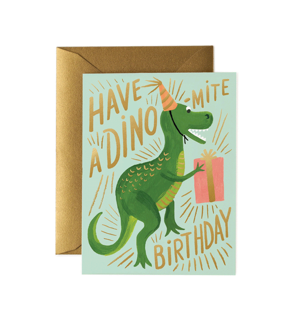 Dinomite Birthday Card by Rifle Paper Co