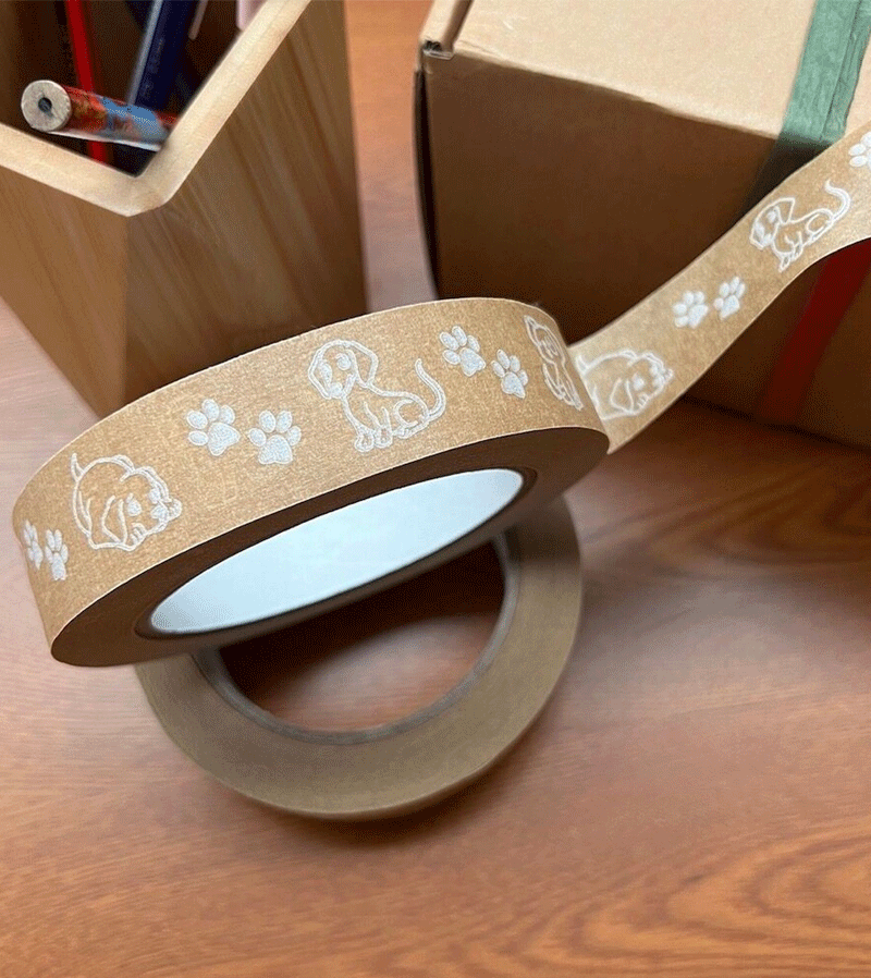 Dogs Biodegradable Paper Tape 24mm x 50m