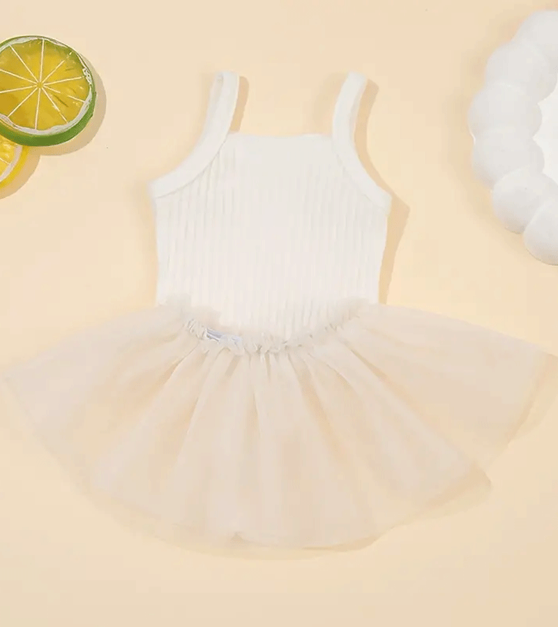 White Tutu and Body Set for Baby Dolls