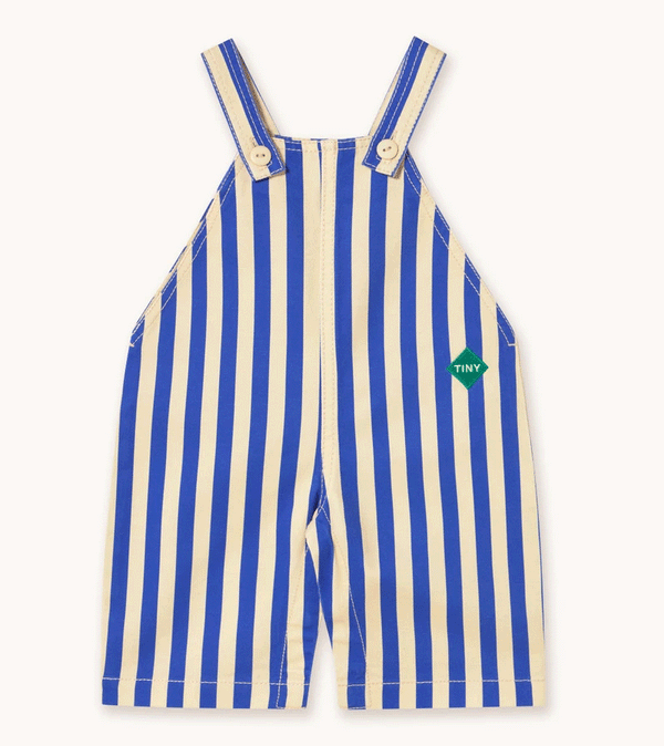 Ultra Marine Striped Dungarees by Tinycottons