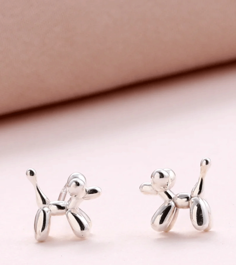 'Puppy Love' Balloon Dog Earrings by Attic Creations