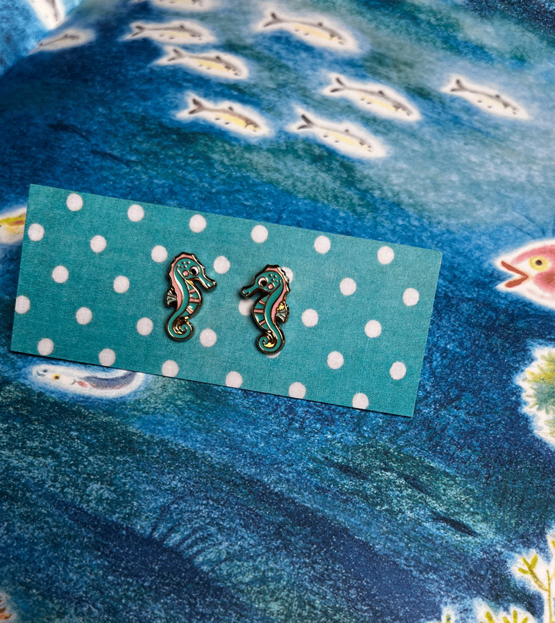 Seahorse Earrings by Acorn & Will