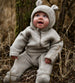 Melange Off White Soft Wool Jumpsuit with Ears by Mikk-Line