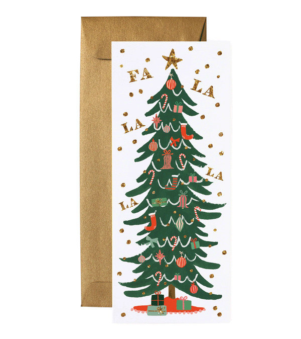 Tall Fa La La Tree Holiday Card by Rifle Paper Co