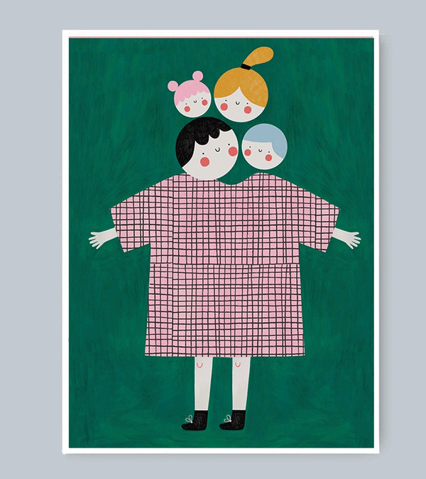 A4 Family Print by Daria Solak Illustrations