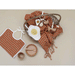 Cinnamon Grid Feeding Bib by Fabelab