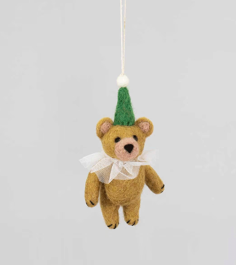Circus Bear Felt Ornament by AfroArt
