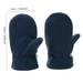 Navy Fleece Plush Lined Mittens