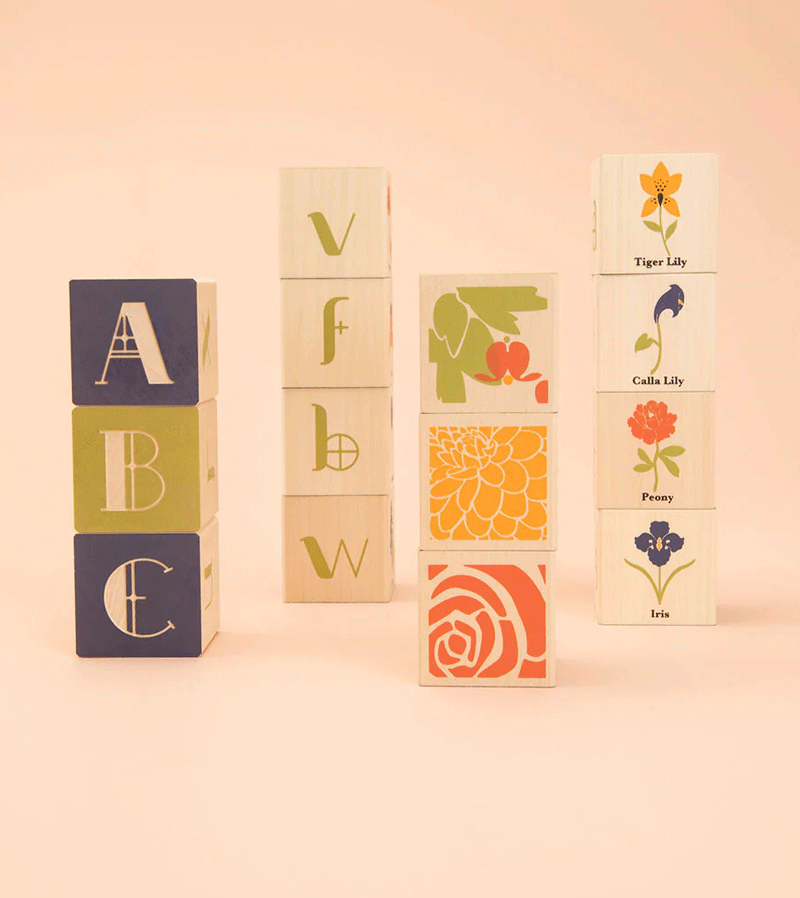 Flower Wooden Blocks by Uncle Goose
