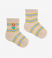 Flower Stripes Short Socks by Bobo Choses