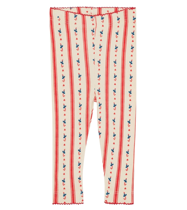 Noelle Stripe Kids Fresa Jersey Leggings by Floss