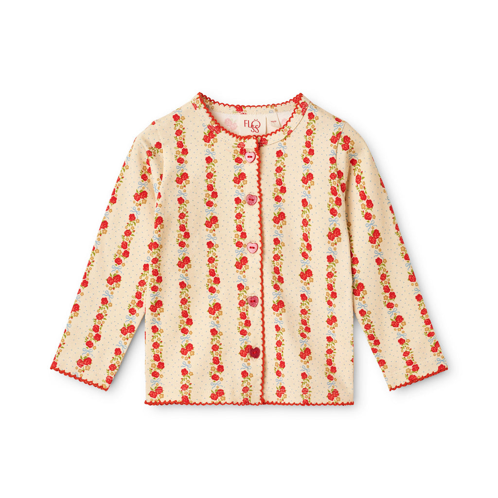 Warm Cotton Rose Frida Cardigan Tee by Floss