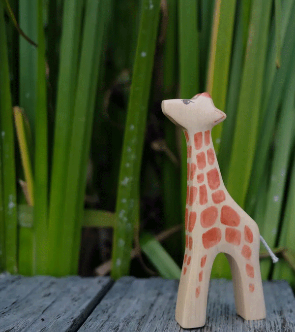 Wooden Giraffe Baby by Holzwald