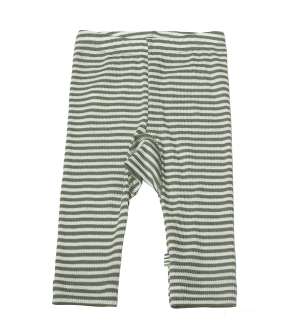Green Stripe Wool and Silk Baby Bottoms