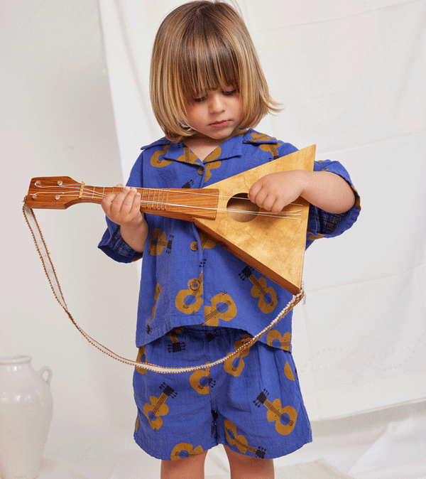 Baby Acoustic Guitar Woven Shirt by Bobo Choses