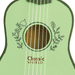 Vintage Green Guitar by Classic World