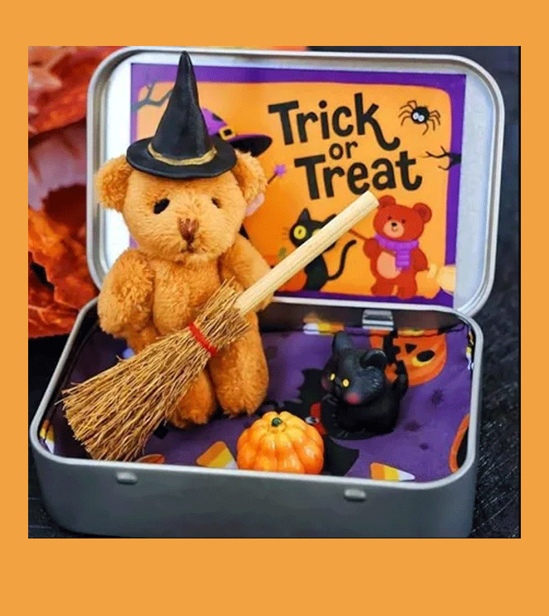 Halloween Pocket Bear in Tin