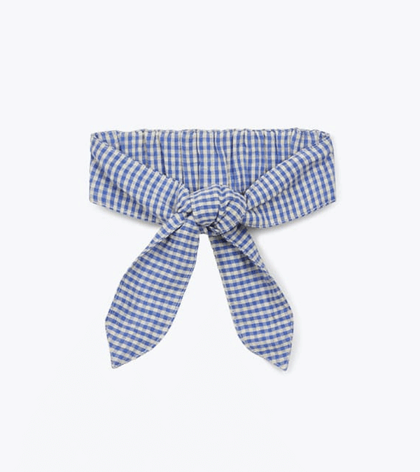 Blue Gingham Headband by Arsene et les Pipelettes