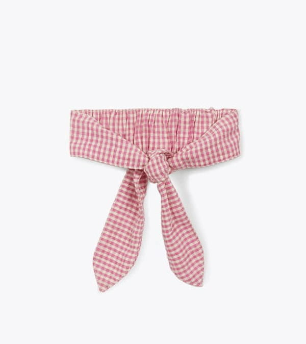 Rose Gingham Headband by Arsene et les Pipelettes