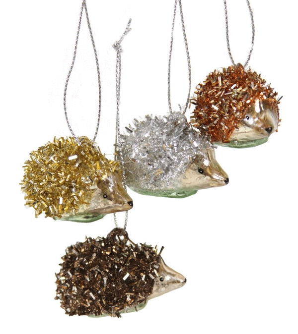 Assorted Hedgehog Glass Ornament by Cody Foster