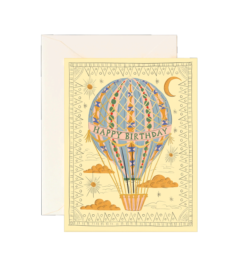 Hot Air balloon Birthday Card by Rifle Paper Co