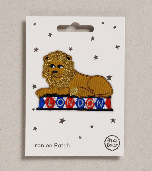 London Lion Iron on Patch by Petra Boase
