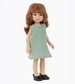 Iva dress in Almond Green for Amigas Girl Doll
