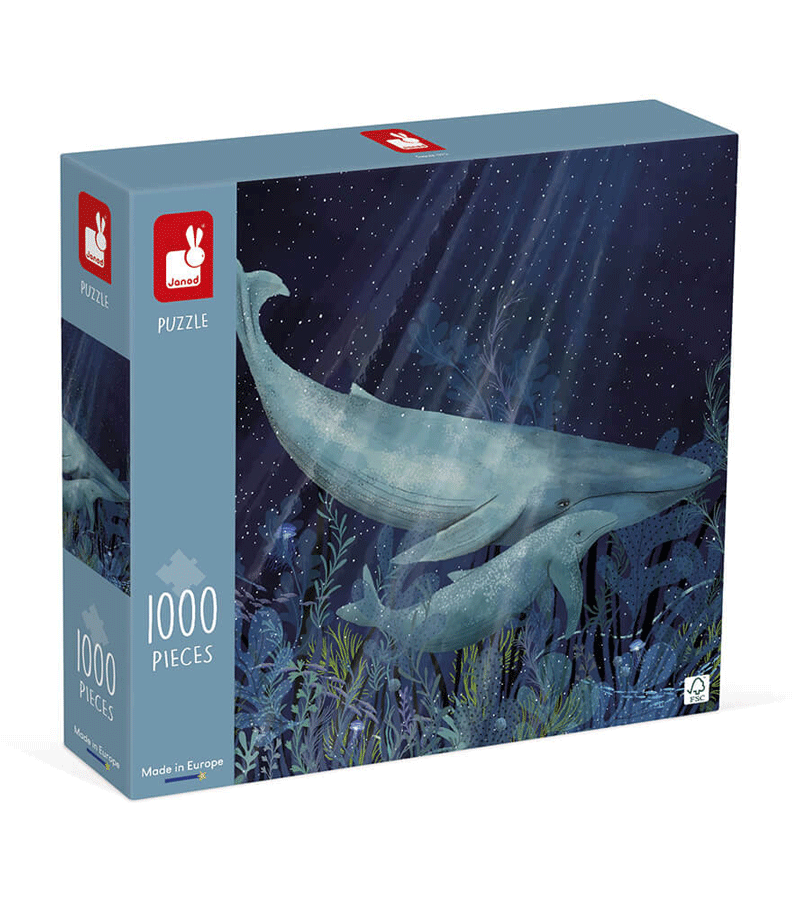 1000pcs Whales In The Deep Puzzle by Janod