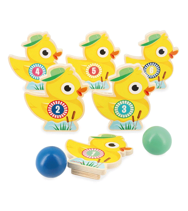 Wooden Duck Skittles by Janod