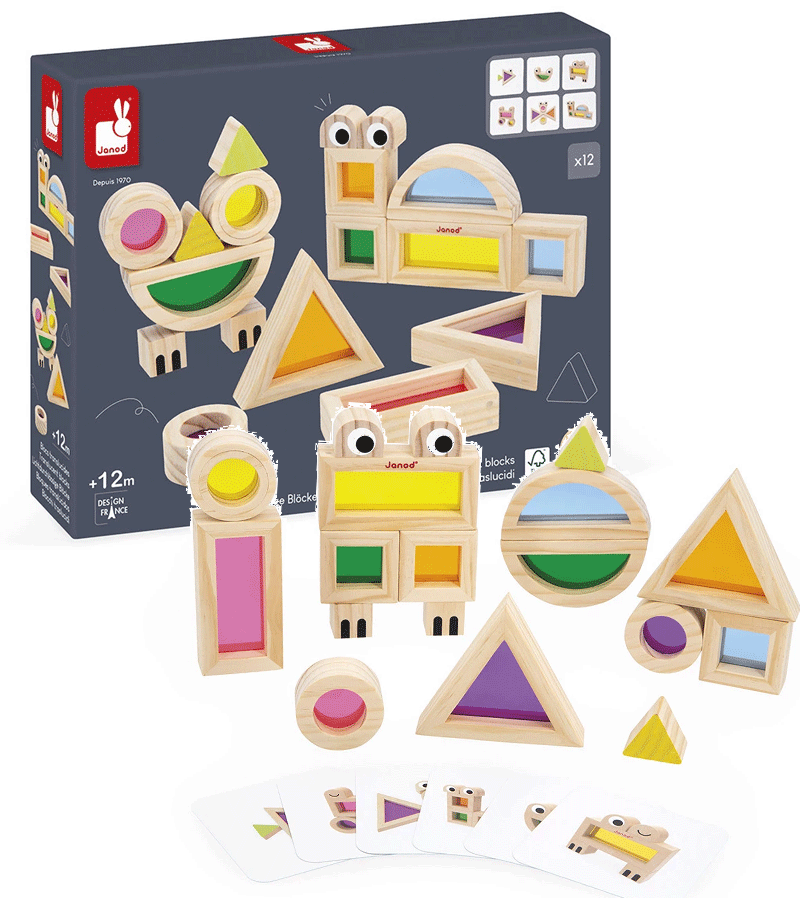 Translucent Blocks Sensory Toy by Janod