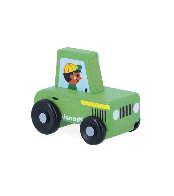 Wooden Tractor Countryside Cross Roads by Janod