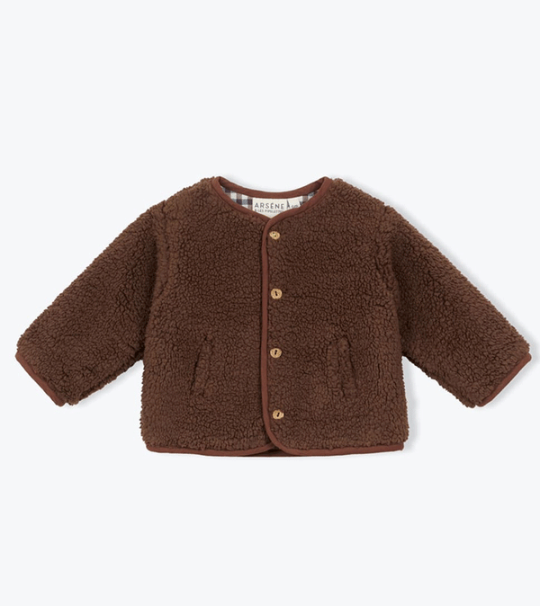 Gisberte Gingham Sherpa Jacket by Arsene et Les Pipelettes