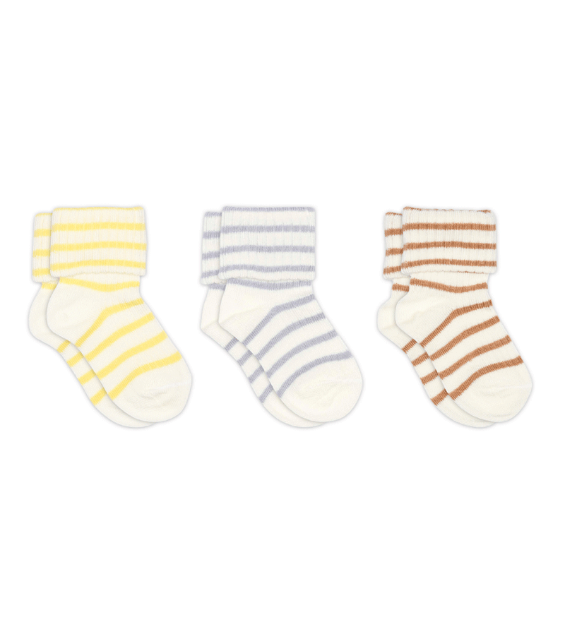 3 Pack Pineapple Slice Striped Kallie Socks by mp Denmark