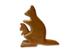 Wooden Kangaroo with Baby by Holzwald